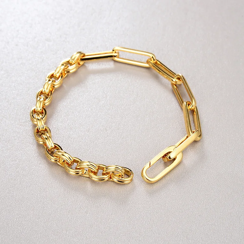 

Titanium 2 Styles Chains Linked Necklace Women Stainess Steel Jewelry Punk Designer Top Prom Golden Japanese Korean INS Trendy