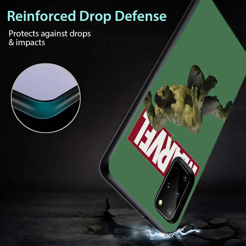 

Marvel superhero-Hulk for Samsung Note 8 9 10 20 M02 M10 M10S M20 M21 M30 M31 M31S M40 M60S Ultra Plus Black Phone Case