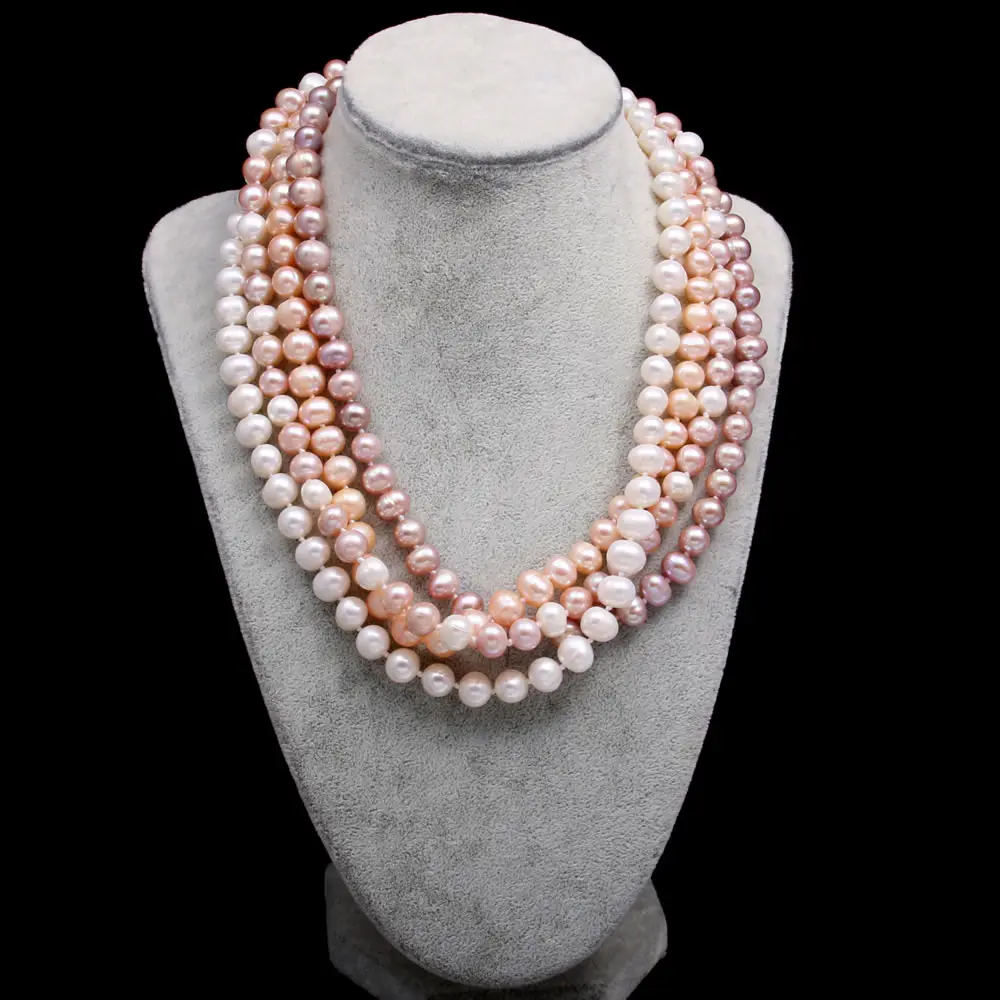 

Exquisite Beaded Necklace High-Quality AAA Pearl Necklace Comfortable To Put On for Unisex Banquet Party Jewelry Gift 9-10mm