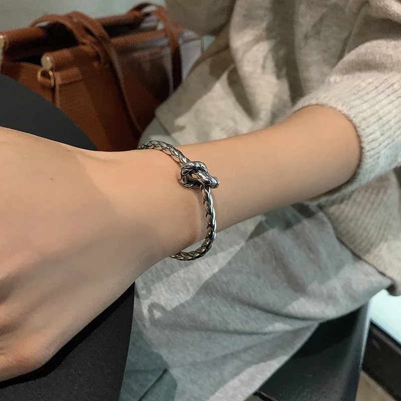 30% посеребренный Модный женский браслет с узлом и крестом акция ювелирные