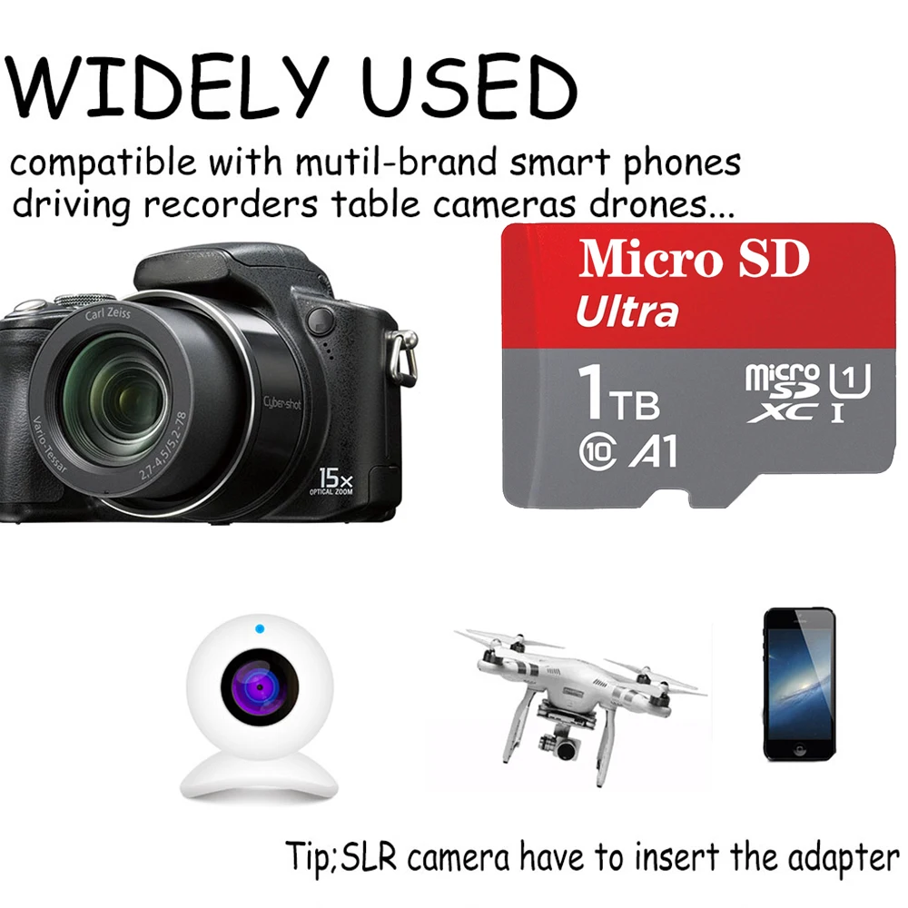 Новинка 2022 карта Micro SD ТБ высокоскоростная SD/TF флэш-карта памяти 128 64 Гб MicroSD для