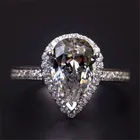 Женское Обручальное кольцо ручной работы, 3 карата, Ювелирное Украшение из стерлингового серебра 925 пробы