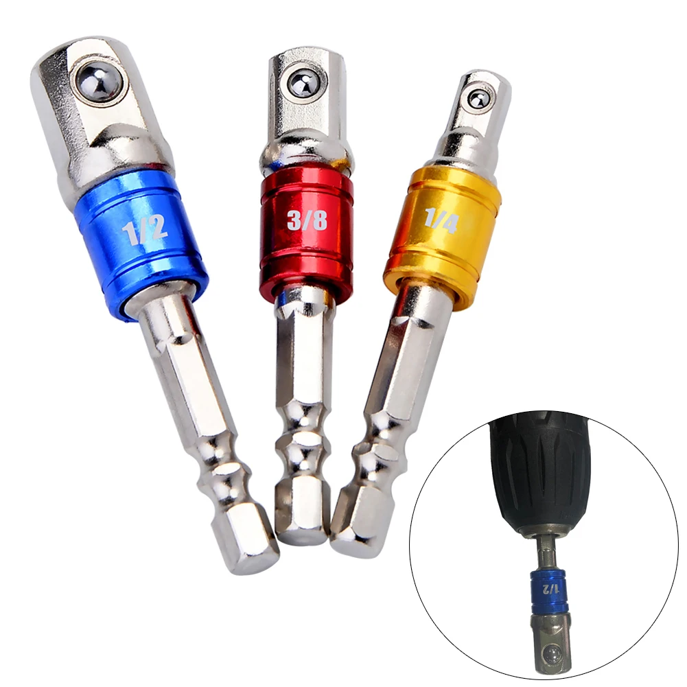 Стальной адаптер шестигранный набор с хвостовиком удлинитель сверла 3 размера 1/4