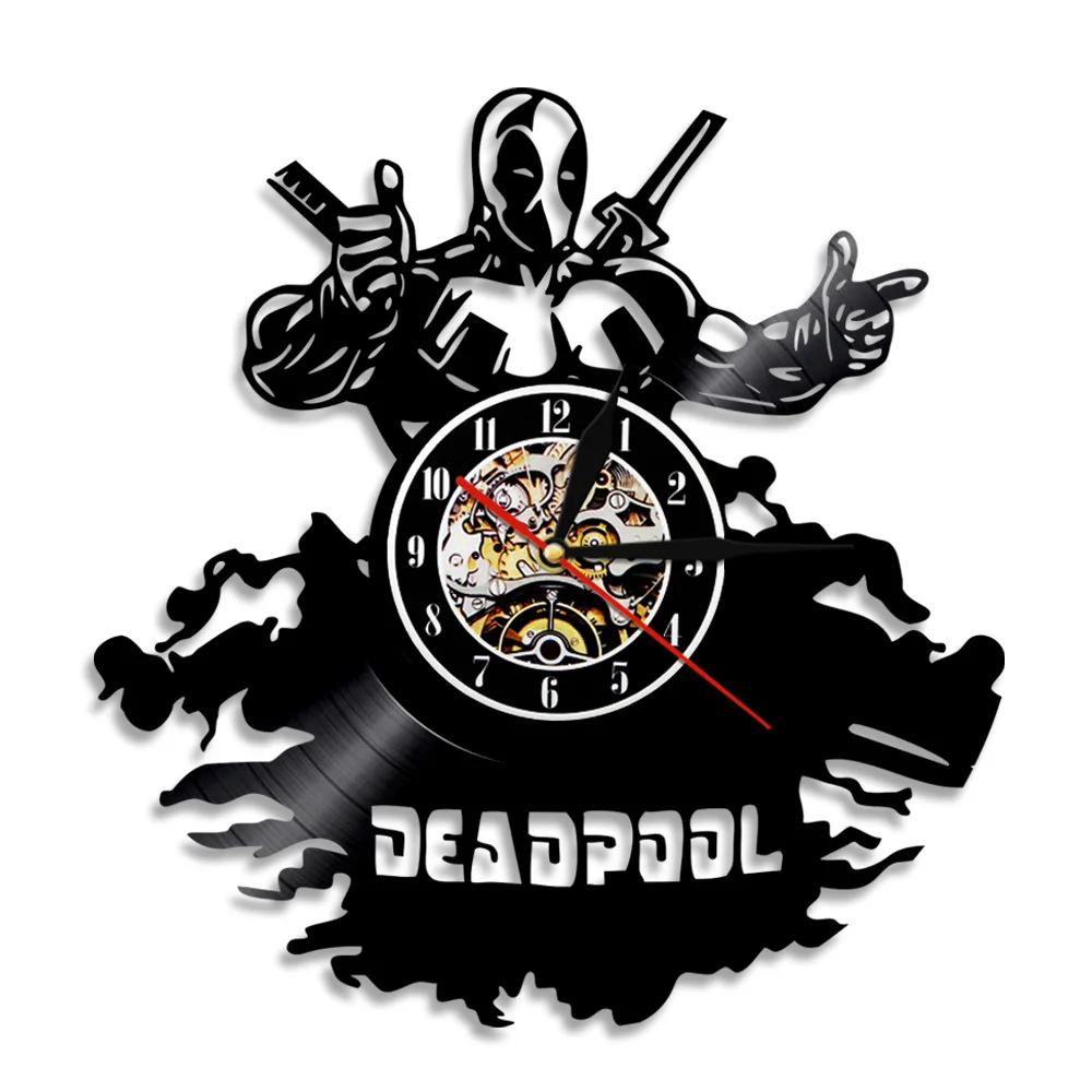 

2021 Marvel Deadpool wall clock electronic smart luminous timer wake up children's desktop alarm clock bedroom decoration