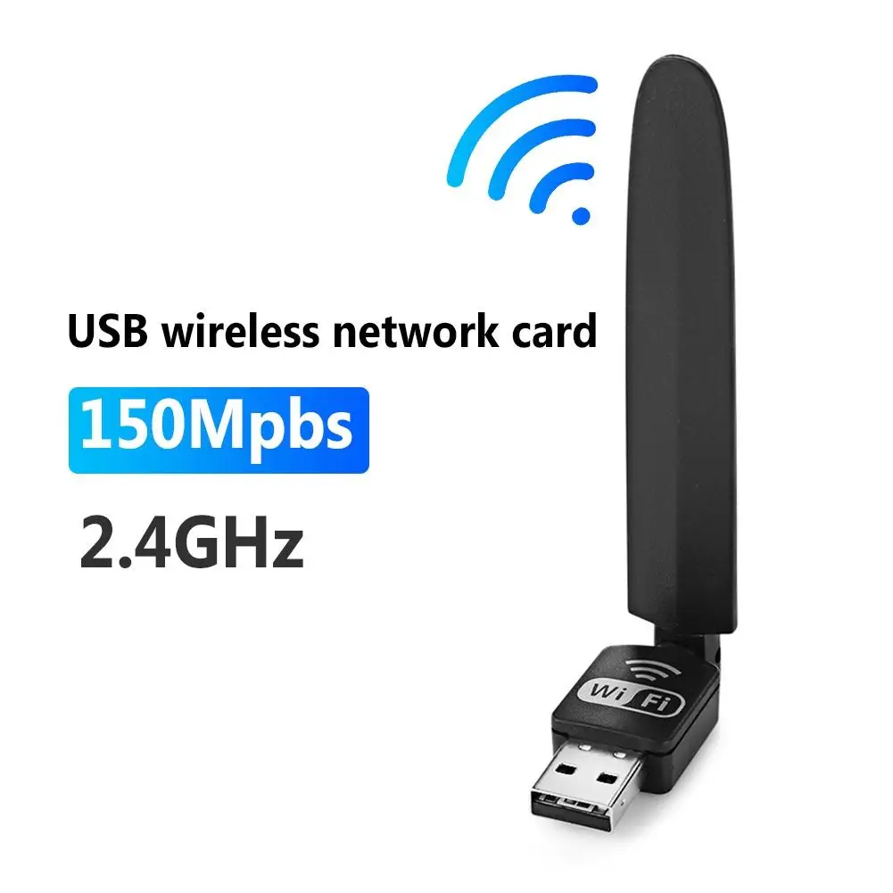 

2.4GHz 150Mpbs Portable USB Wireless Network Card WiFi Adapter with Antenna