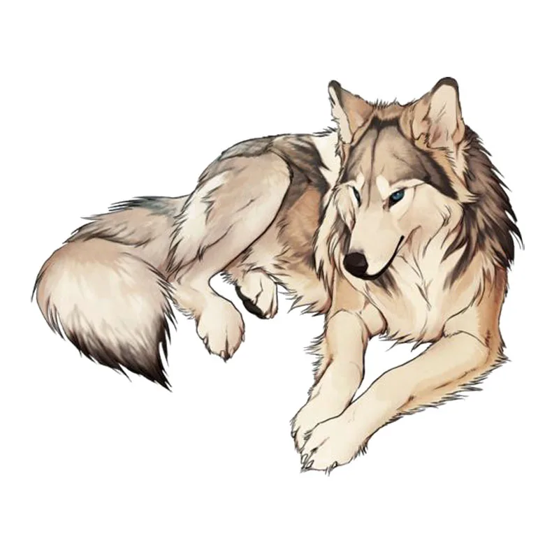 

3D Oil Painting Wolf Fashion Car Sticker PVC Bumper Cover Scratches Windshield Exquisite Auto Decal Motorcycle Laptop Decoration