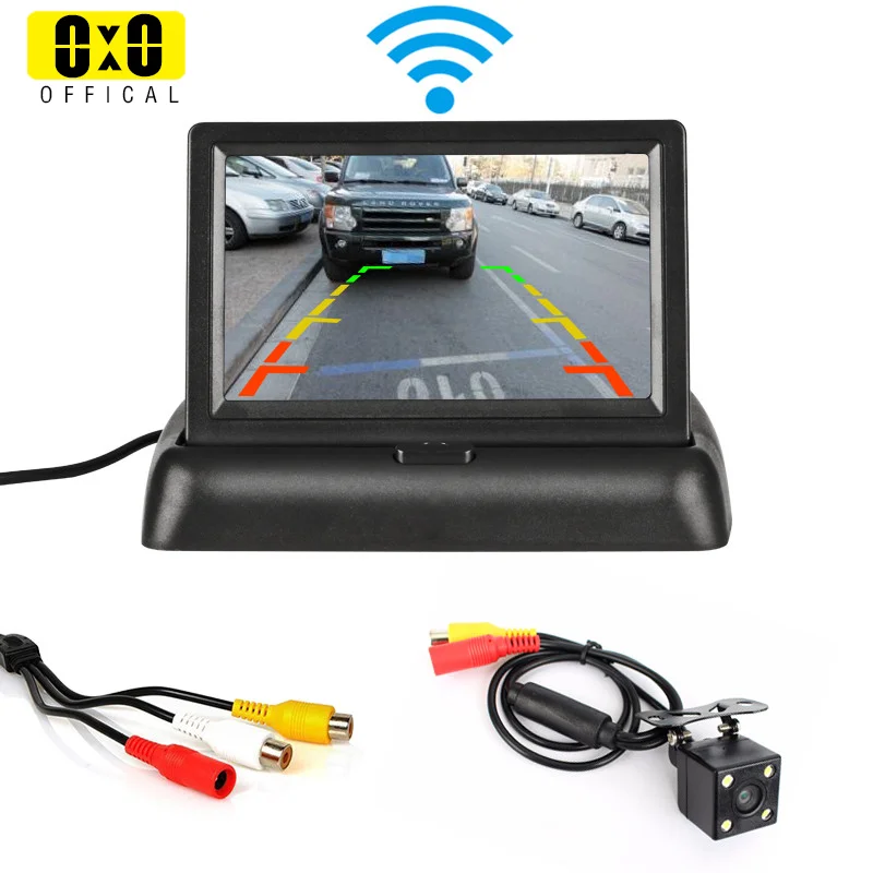 

4.3inch Car Reverse Monitor TFT LCD Display Rear View Camera Parking Rearview System With Backup Camera Support VCD DVD Reverse