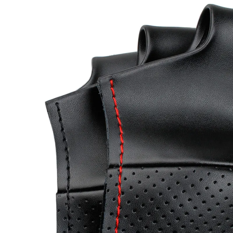 LUNDA черный чехол рулевого колеса автомобиля из искусственной кожи для Volkswagen VW Gol