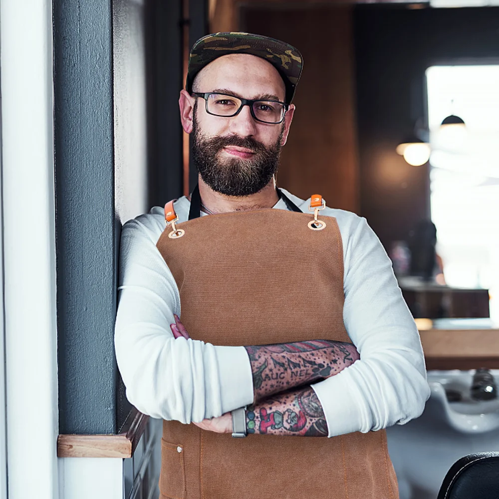 

1pc Fashionable Salon Smock Barbers Apron Hair Stylist Apron for Men and