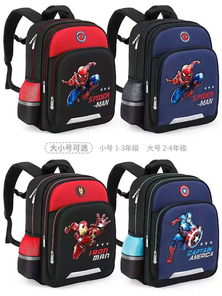 Disney New spider man school bags for boys Iron man Captain america large capapcity primary school backpack mochila escolar