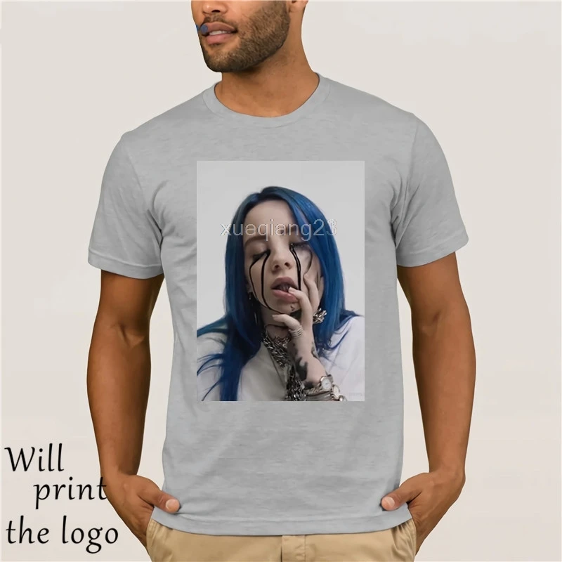 Voltreffer Billie Eilish Vintage T Camisa de manga corta Camisetas cuello redondo nueva pareja es | Мужская одежда