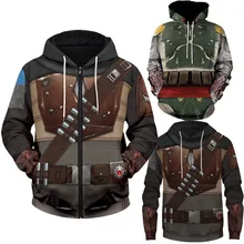 Jango Fett Cosplay Sith Trooper Costume Sweatshirt Zipper Hoodie Unisex Jacket Coat