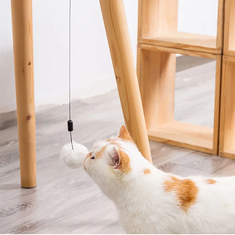 Игрушка тизер для кошек электронная игрушка розового и белого цвета вращающаяся