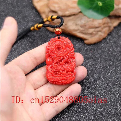 Натуральный красный коралловый Нефритовый камень дракон кулон ожерелье