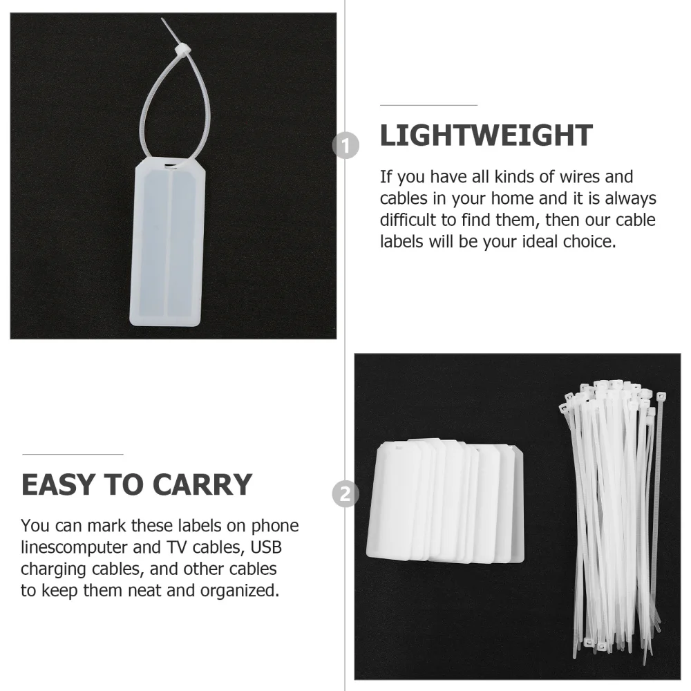 

50pcs Wire Identification Cable Labels USB Charging Cord Identification Tags