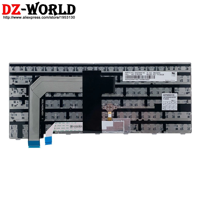 Новая Оригинальная английская клавиатура GB для ноутбука Lenovo Thinkpad 13 S2 2nd T460S T470S