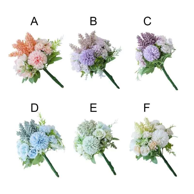 

Simulation Roses Wedding Bouquets Wedding Photography Props Hand-made Fake Flowers Home Decor Simulation Silk Flowers