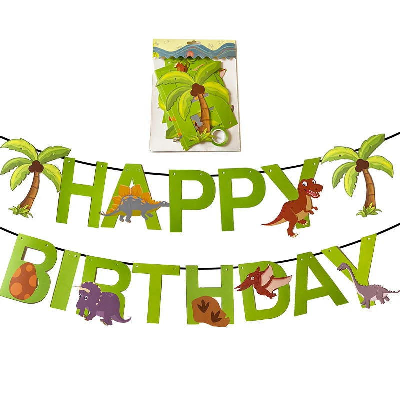 Баннер на день рождения с изображением единорога космоса машины джунглей