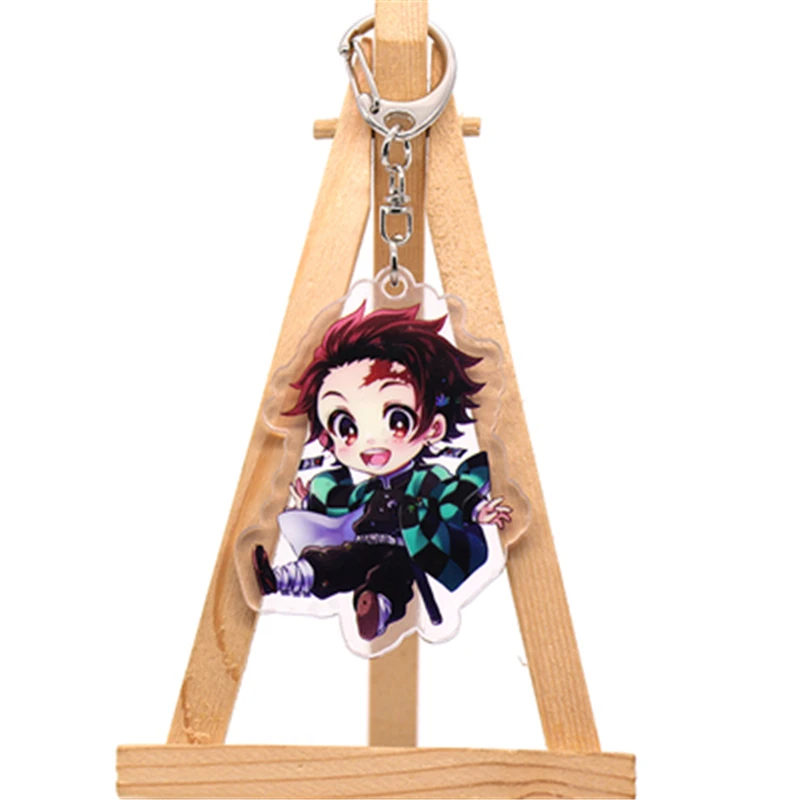 Anime Demon Slayer Kimetsu no Yaiba Kamado Tanjirou Cosplay Kamado Nezuko Acrylic lovely key chain keyring prop Keychain