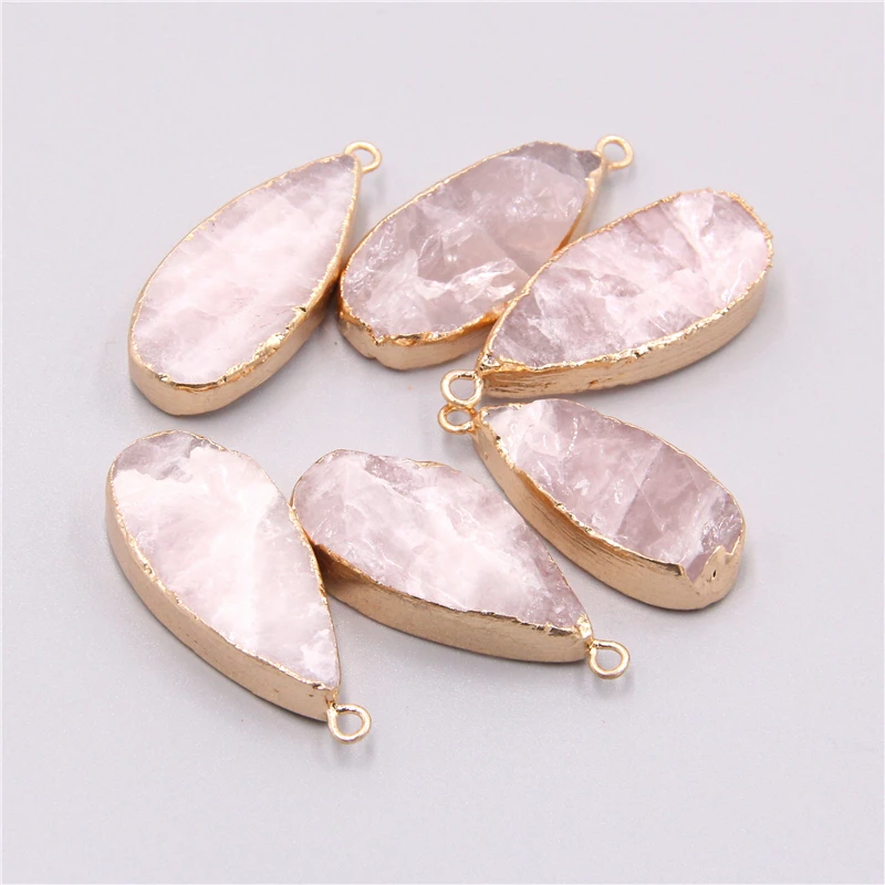 Оптовая продажа золотой розовый кулон ожерелье Агаты друз натуральный камень