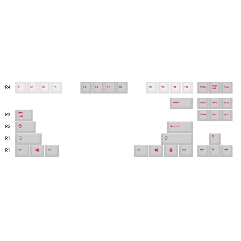 Red F ModifierKit x1 Красный шрифт краситель Sub Keycaps набор толстый PBT пластик 139 Вишневый профиль механическая клавиатура Gh60 Xd60 Xd84 Cospad Rs96 Zz96 Fc660 - Цвет: Red F ModifierKit x1