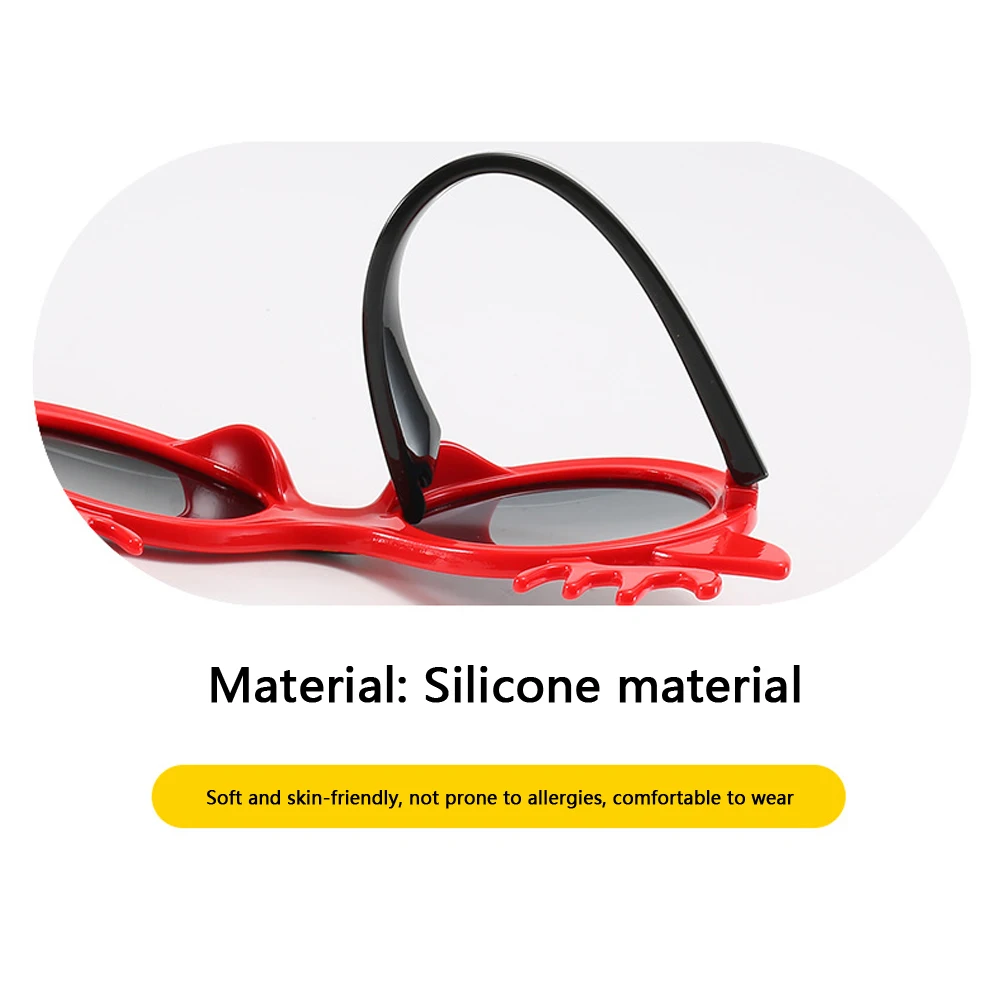 

2021 New Children's Polarized Fawn Sunglasses Silicone Anti-UV Girls Boys Eyeglasses Children's Day Sandy Beach Travel Glasses