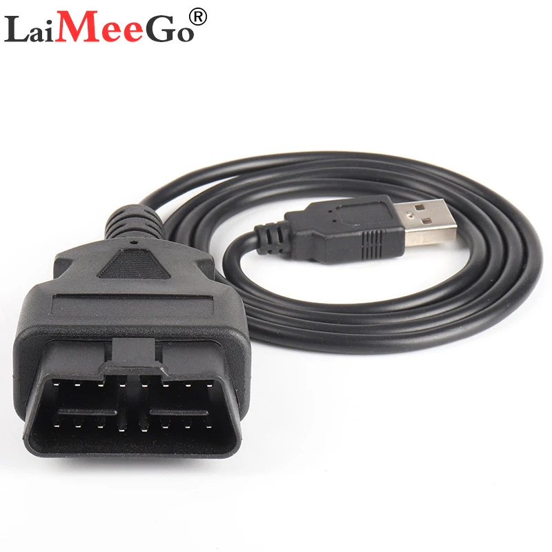 Автомобильный Кабель адаптер OBD2 с разъемом папа на USB компьютерный