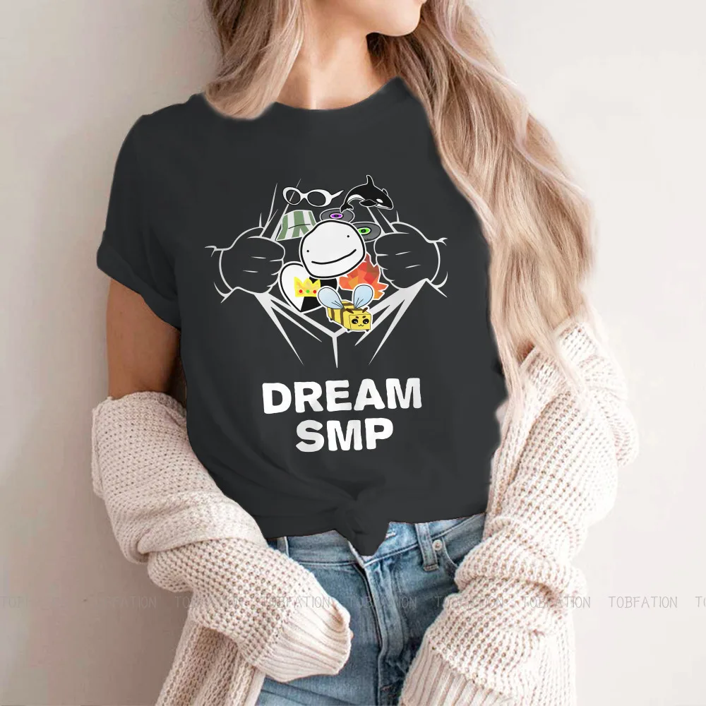 

Футболка женская хлопковая с надписью «Dream SMP», размеры до 5XL