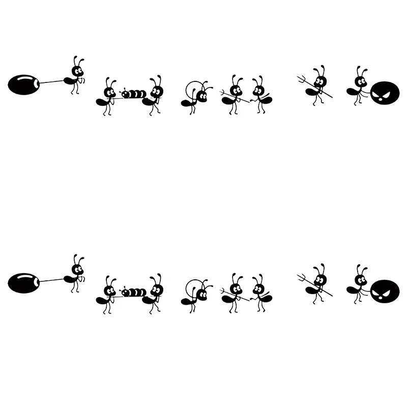 Наклейки с маленькими муравьями из движущегося стекла детские романтические