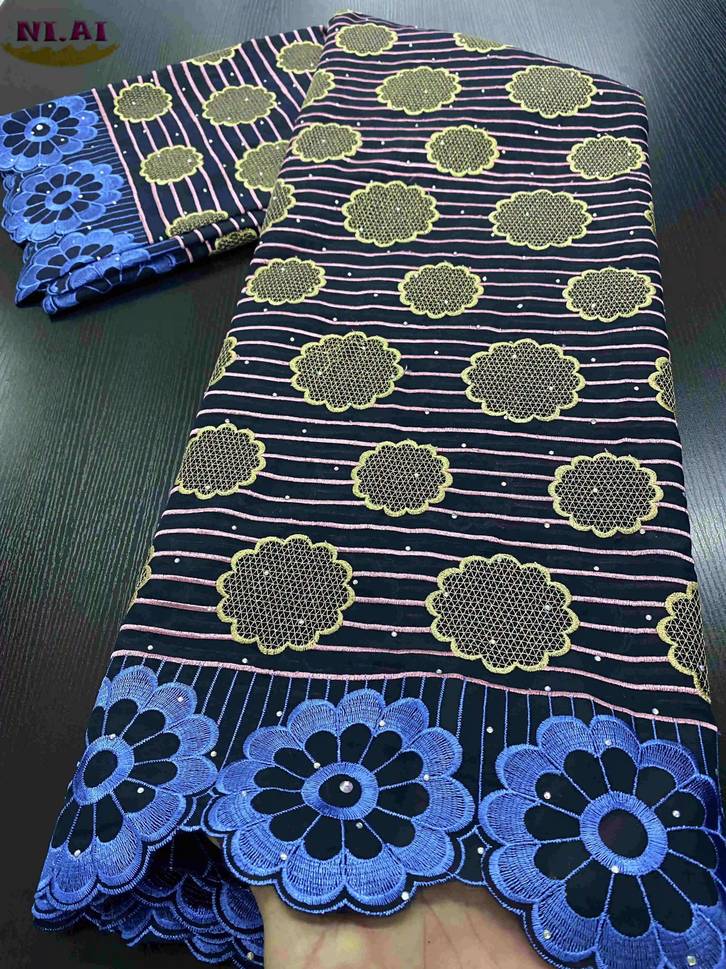 NIAI африканская кружевная ткань 2020 высокое качество кружева швейцарская вуаль в