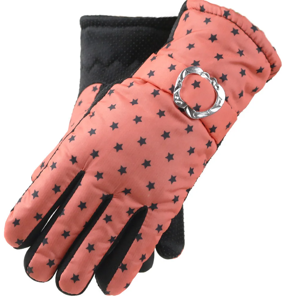 Женские зимние перчатки Нескользящие водонепроницаемые уличные для вождения утепленные плюс женские