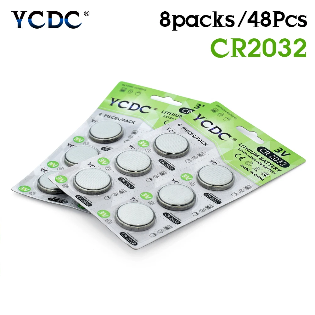 2020 Новые 3V 48 шт. CR2032 CR 2032 BR2032 DL2032 ECR2032 плоский круглый аккумулятор литий ионный
