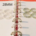 Пластиковое Переплетное кольцо 100 шт.28 мм золотой порошок прозрачная застежка-бабочка с отверстием в форме гриба