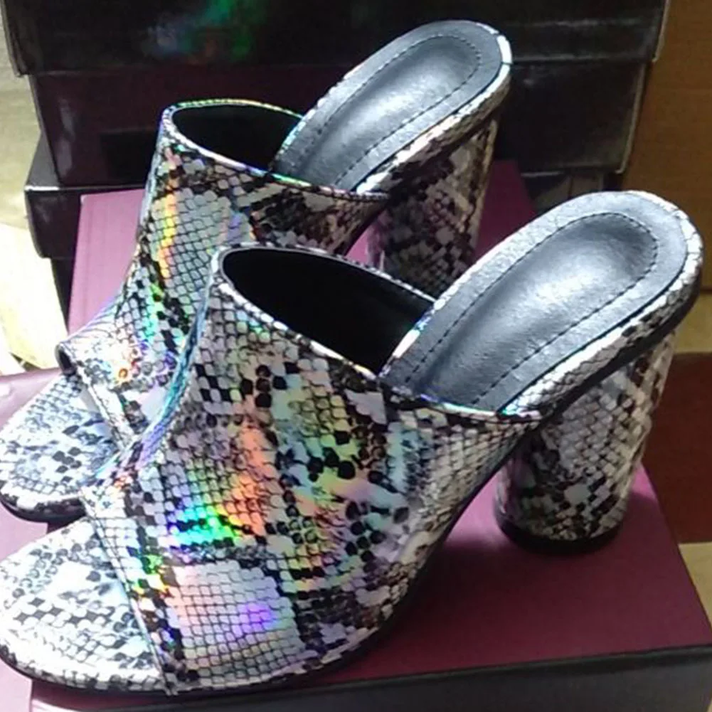 

SARAIRIS Sexy Female Handmade Sandals Summer Sandals Women Open Toe Slip On Snake Print Casual Party Dress Beach Shoes Woman