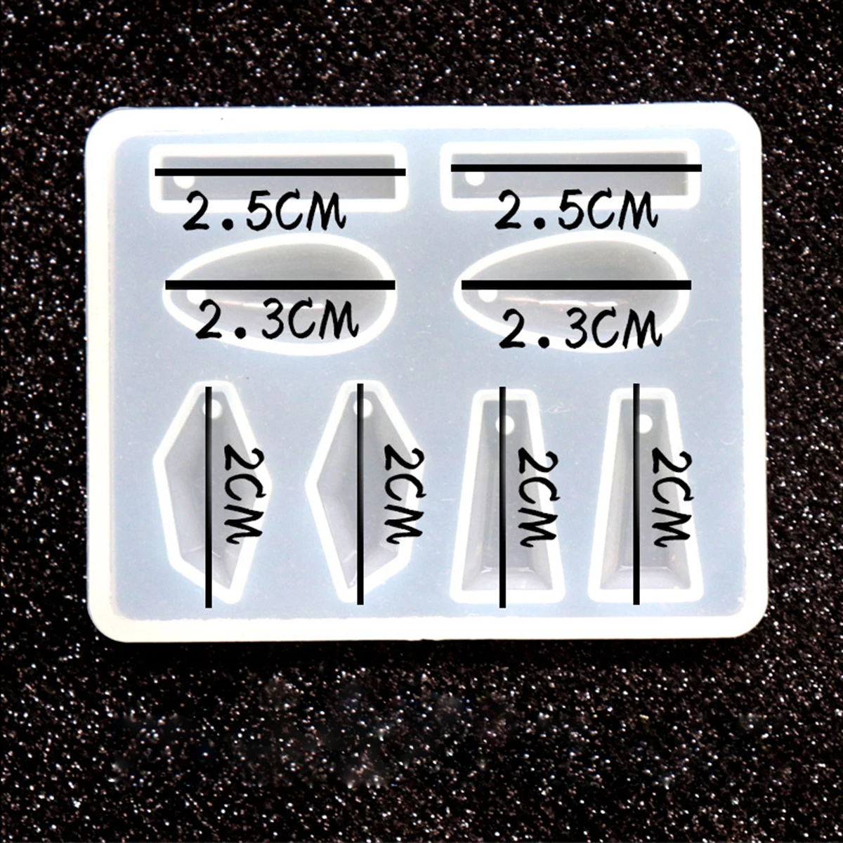 

Silicone Resin Mold For Jewelry Making White Geometric Pattern Rectangular Crystal Epoxy Pendant Mold 6.8x5.4cm-1pcs