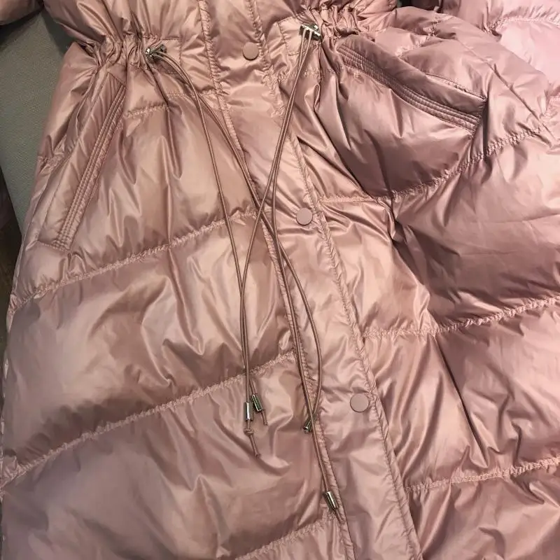 Женский утолщенный теплый зимний пуховик 2019 Женская Большая парка на белом