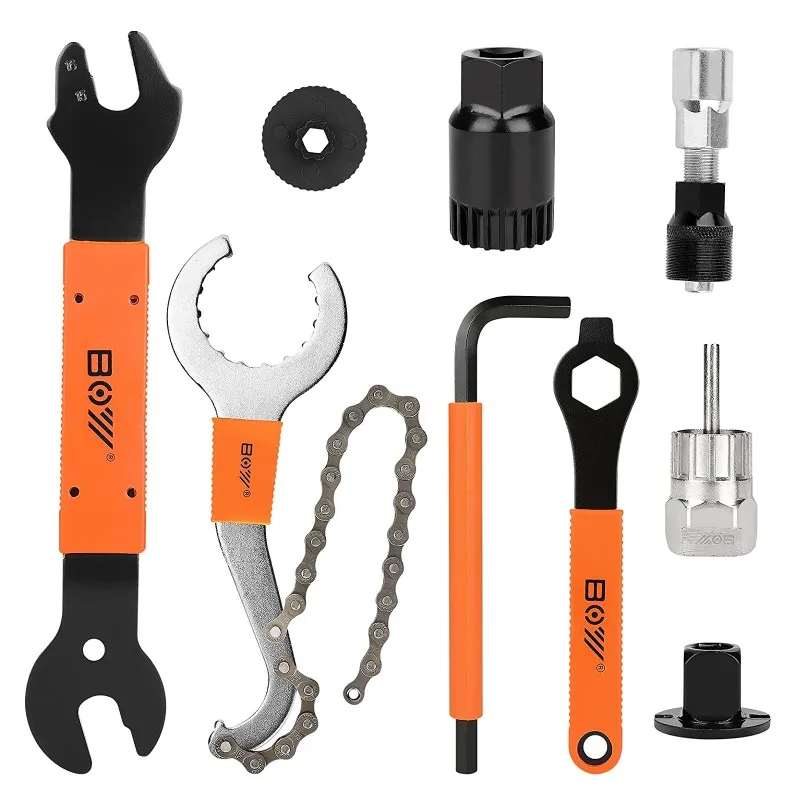 

Bike Tool kit Including Bicycle Crank Removal Tool + 3 in 1 Bike Cassette Removal Tool + Bottom Bracket Remover + Rotor Lockring