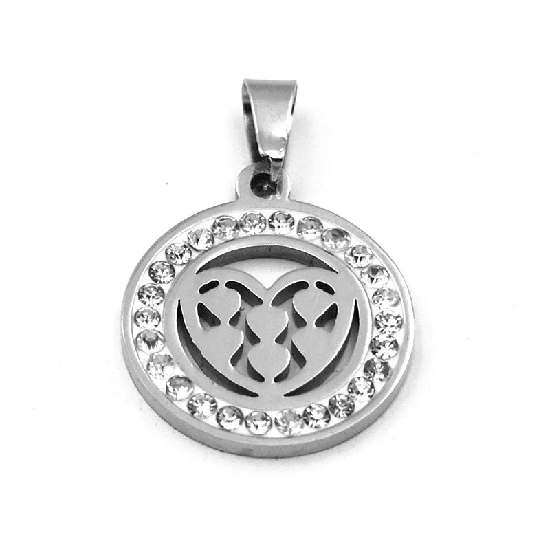 Подвеска из нержавеющей стали подвески в форме сердца полированный кулон для