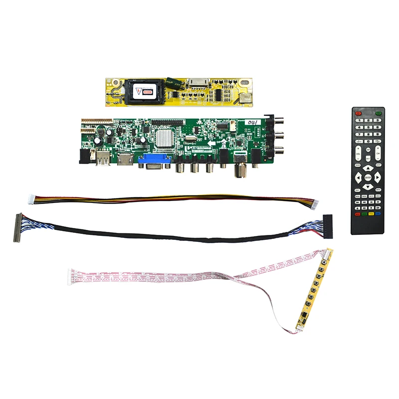 Бесплатная доставка универсальный цифровой DVB C T T2 ЖК дисплей плата контроллера