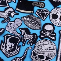 skull patches for clothing iron on patches black applique for jacket decorative ironing skull patch on clothes stickers applique