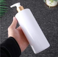 3pcs white lotion pump bottle 500ml plastic shiny silver gold empty soap dispenser for foam emulsion hand washing shampoo