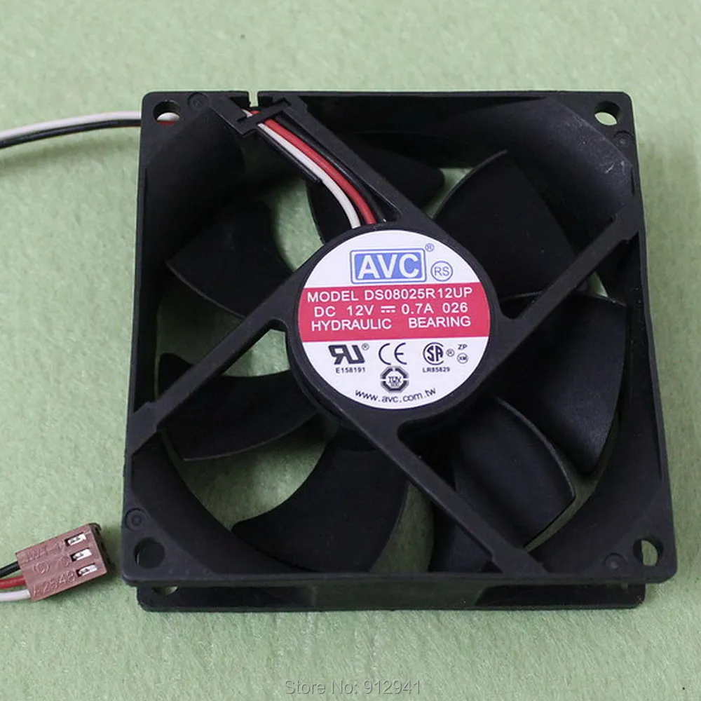 Гидравлический подшипниковый охлаждающий вентилятор B23a AVC DS08025R12U 8025 80 мм x 25 12 В 0 7a