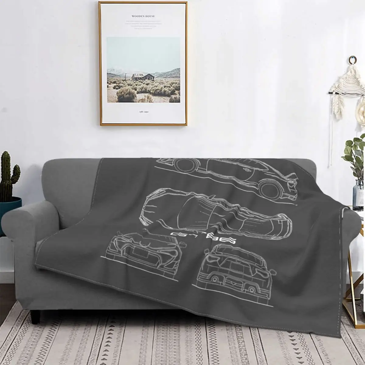 

The GT86 Blueprint Blanket Bedspread Bed Plaid Bed Cover Anime Blanket Summer Blanket Bedspreads For Beds