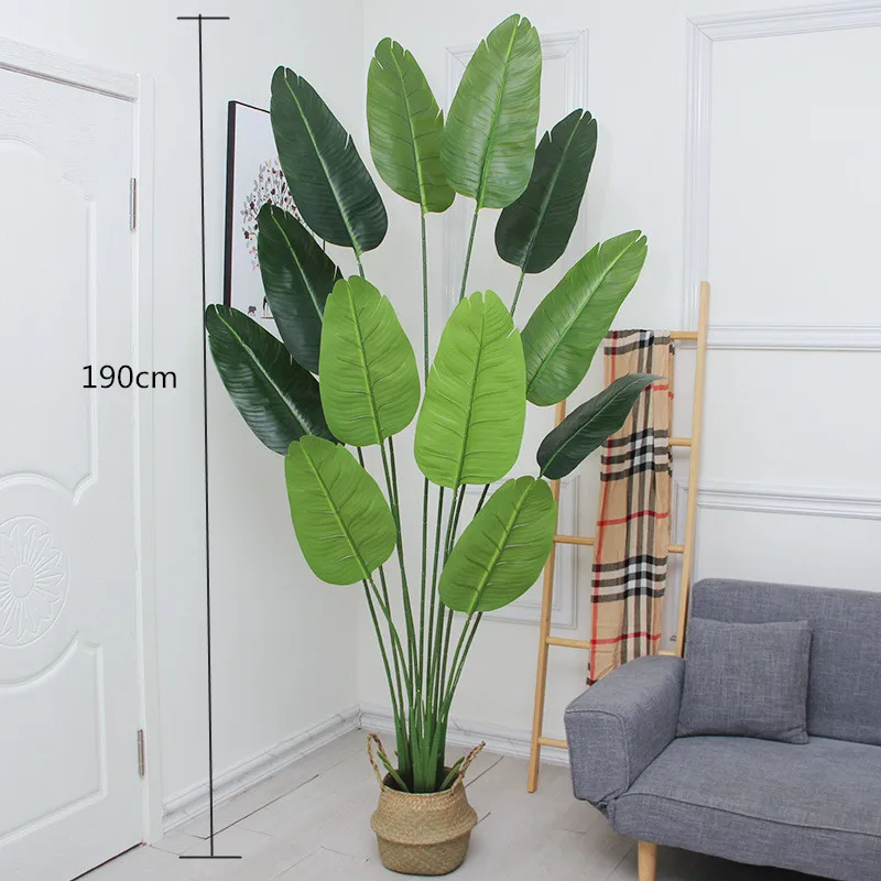 220 см супер большой искусственный банан ветка тропический зеленый Редкие