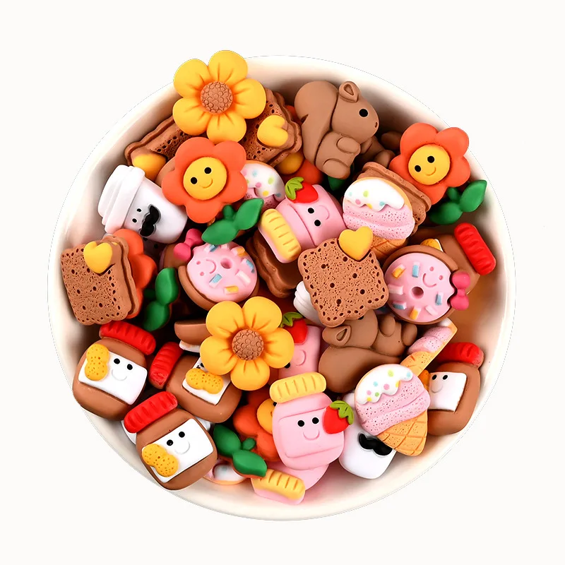 

20pcs Mixed Style Cartoon Resin Ornaments DIY Craft Phone Shell Patch Decorate Material Handmade Brooch Hair Band Accessories