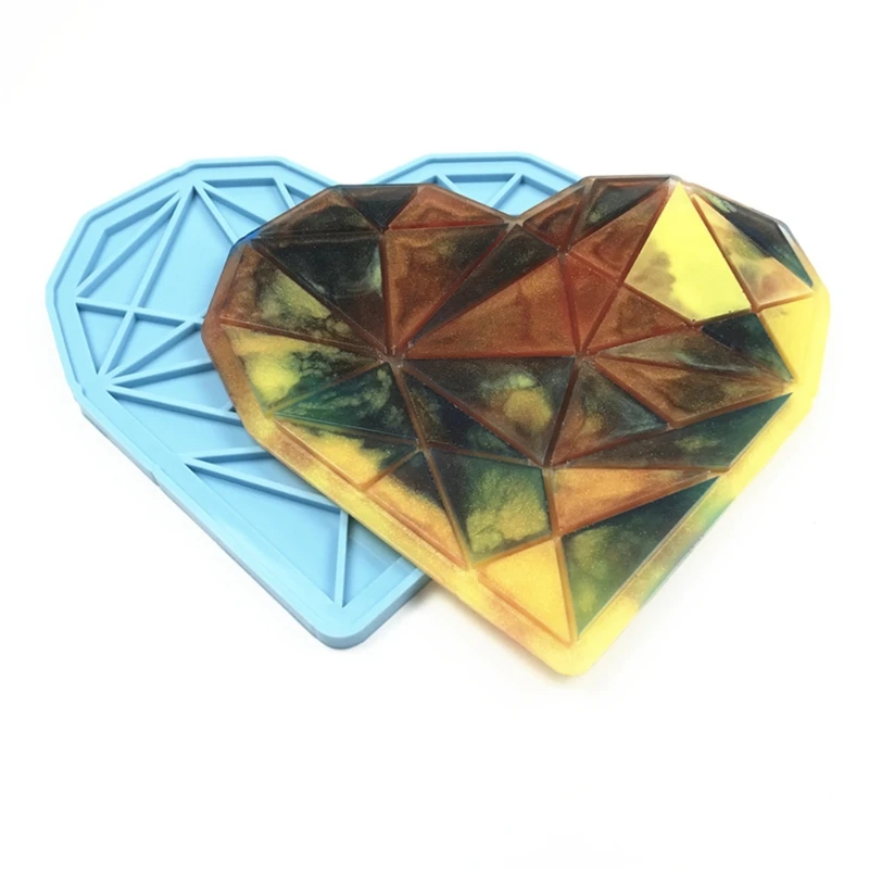 

Love Heart Tray Pad Plate Epoxy Resin Mold Silicone Mould DIY Crafts Decorations Drop shipping