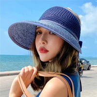 sun hat womens straw woven sun protection hat cycling breathable uv protection sun hat outdoor travel caps chic casual sun cap