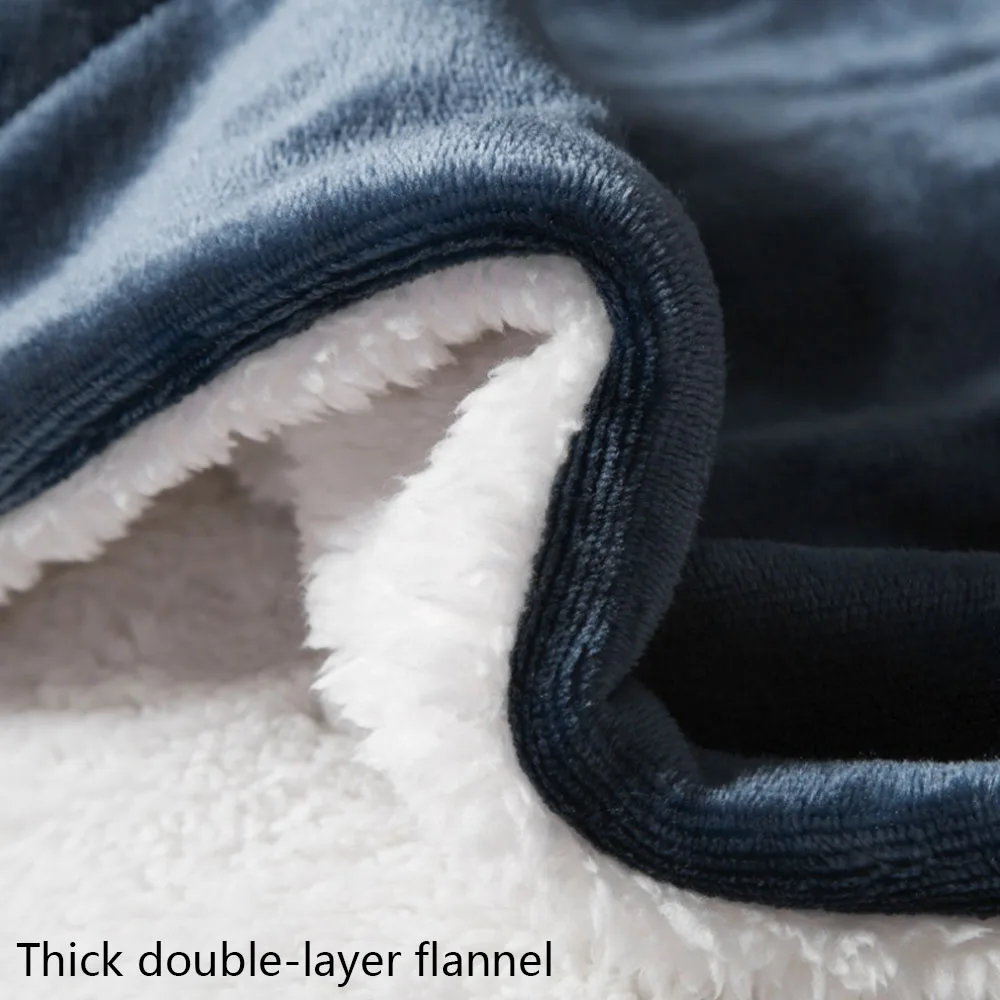Утолщенное Флисовое одеяло из шерпы зимнее для кровати дивана офисные удобные