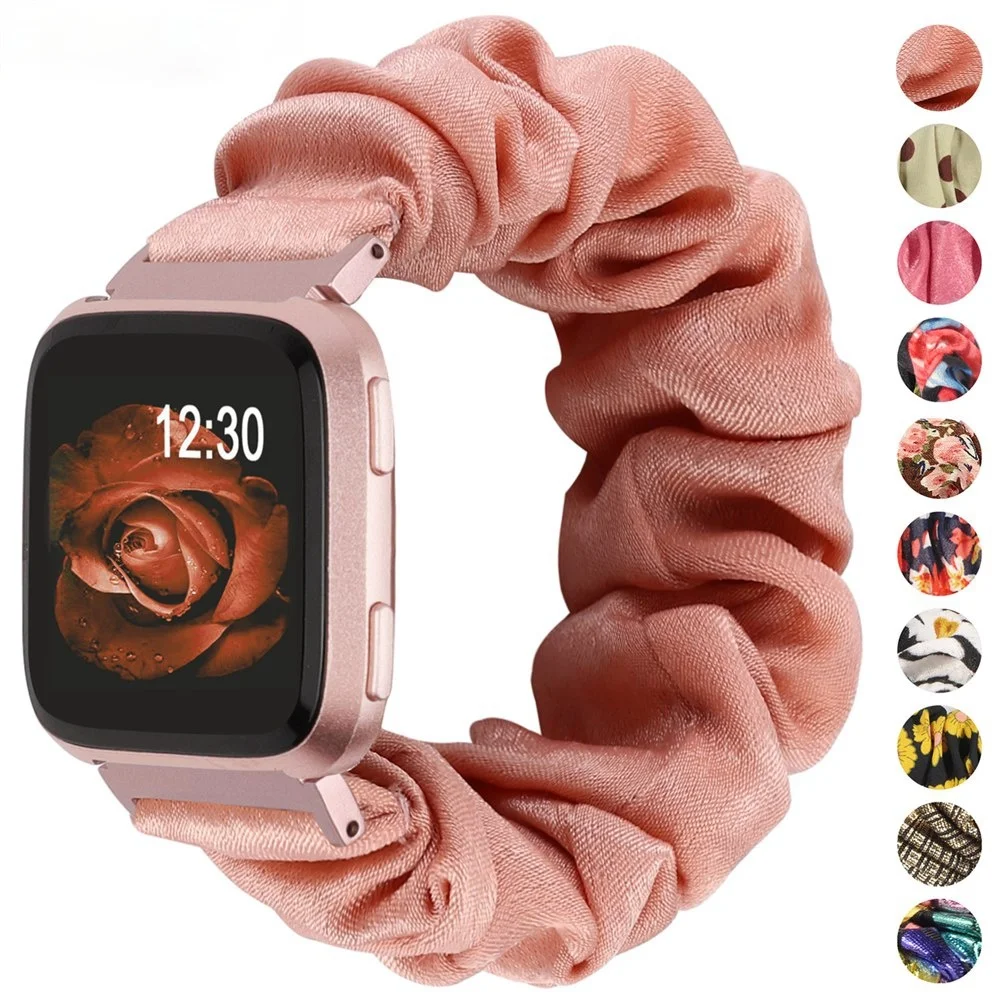 

Эластичные тканевые ленты для Fitbit Versa, мягкие тканые резиновые ремешки для женщин и девушек, сменные резинки-ремешки для Versa 2/Versa Lite