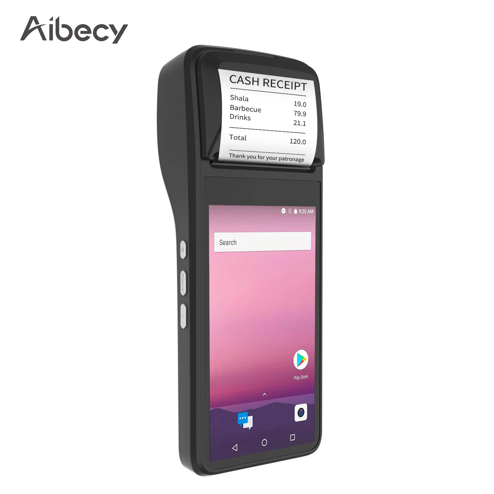 Aibecy ручной КПК POS терминал Термальный чековый принтер 58 мм Android 7 0 поддержка 3G WiFi BT